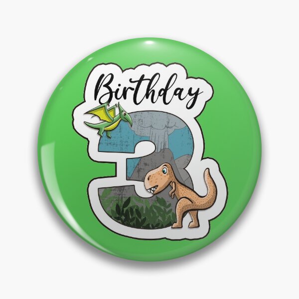 Item preview, Dino Trex and pterodactylus birthday 3 years designed and sold by Between Clouds.