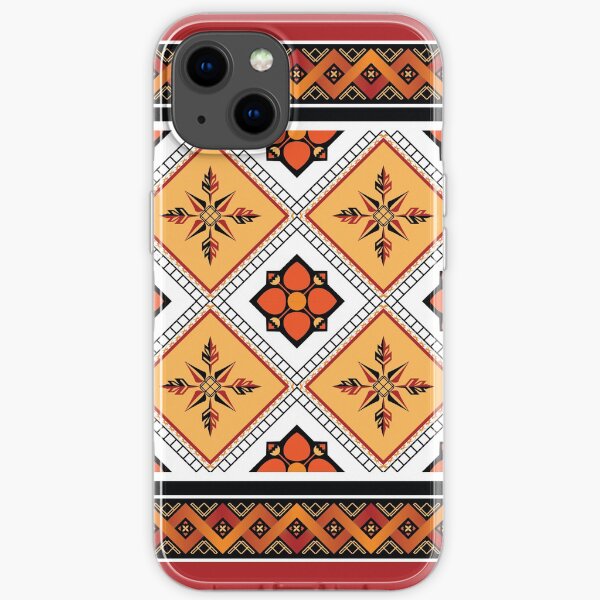 Geometric ethnic pattern traditional Design for background,carpet,wallpaper,clothing,wrapping,Batik,fabric,sarong,Vector illustration embroidery style. iPhone Soft Case