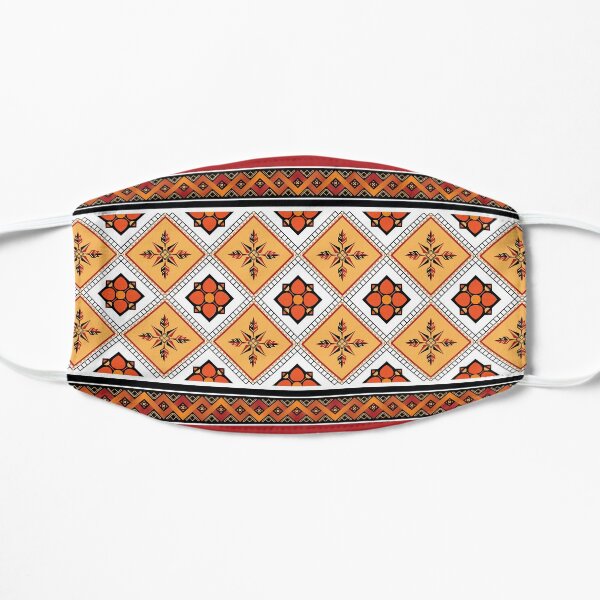 Geometric ethnic pattern traditional Design for background,carpet,wallpaper,clothing,wrapping,Batik,fabric,sarong,Vector illustration embroidery style. Flat Mask