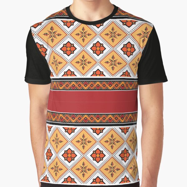 Geometric ethnic pattern traditional Design for background,carpet,wallpaper,clothing,wrapping,Batik,fabric,sarong,Vector illustration embroidery style. Graphic T-Shirt