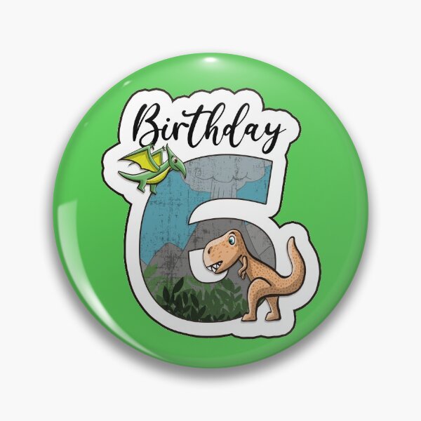 Item preview, Dino Trex and pterodactylus birthday 6 years designed and sold by Between Clouds.