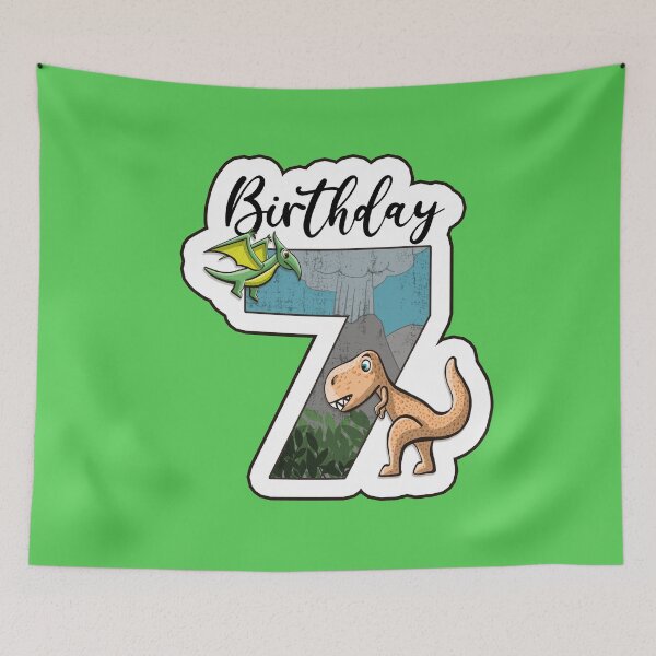 Item preview, Dino Trex and pterodactylus birthday 7 years designed and sold by Between Clouds.