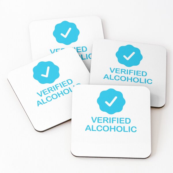 Item preview, Verified Alcoholic with Blue Checkmark designed and sold by ClickForMore.