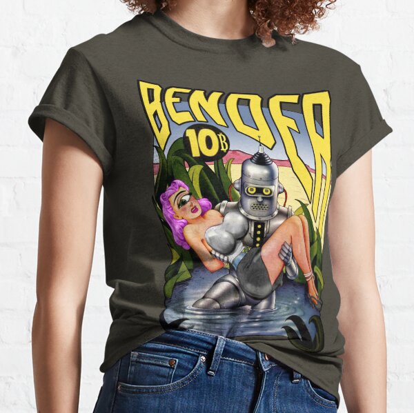 BENDER LELA 10 BITCOIN GOLDEN AGE FUTURE RETRO Classic T-Shirt