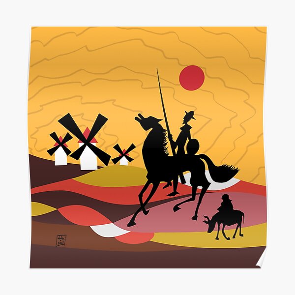 Don Quixote of the Mancha and Sancho Poster
