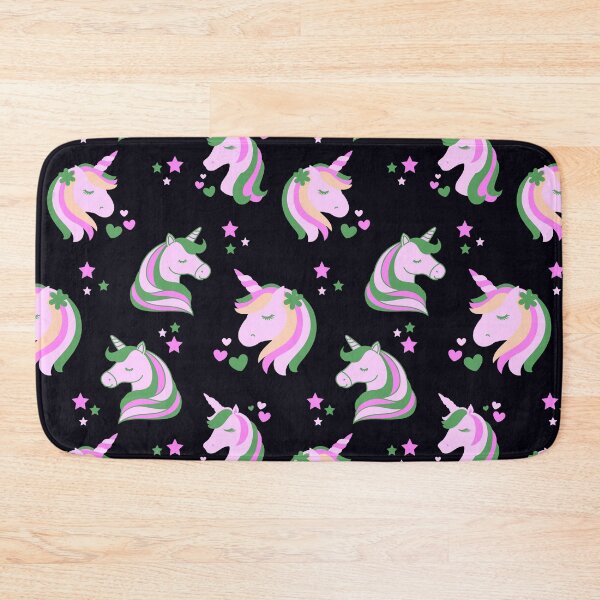 Item preview, Rainbow Unicorn Hearts and Stars in Pink and Green designed and sold by madtoyman.
