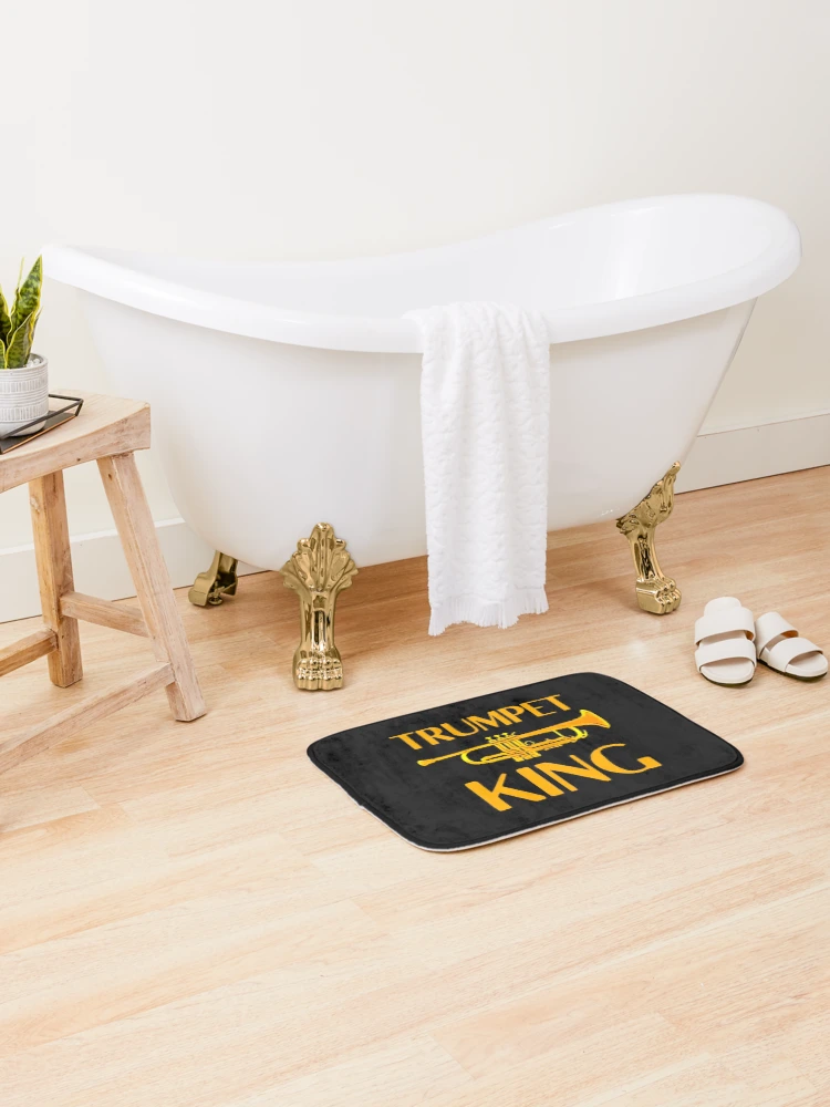 Thumbnail 2 of 6, Bath Mat, Trumpet King designed and sold by DesignsofNote.