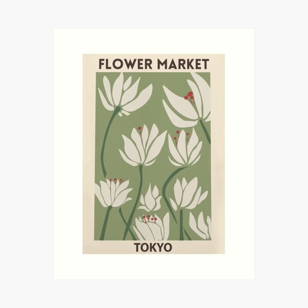 Flower market Art Print