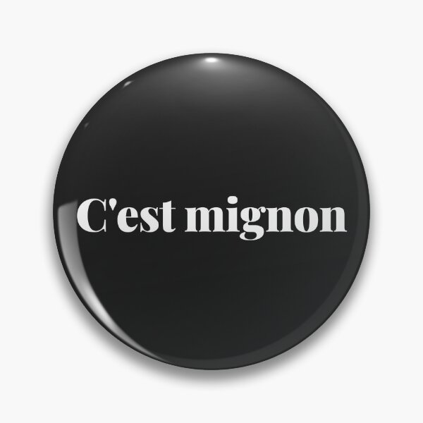 Item preview, C'est mignon ( It's cute ) French black luxury trendy quote designed and sold by Africanism.
