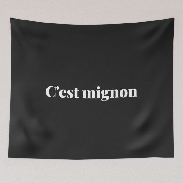 Item preview, C'est mignon ( It's cute ) French black luxury trendy quote designed and sold by Africanism.