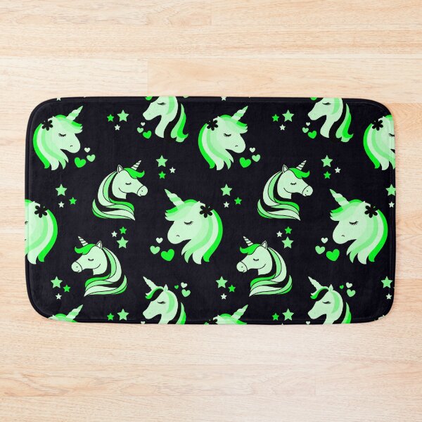Item preview, Rainbow Unicorn Hearts and Stars in Shades of Green designed and sold by madtoyman.