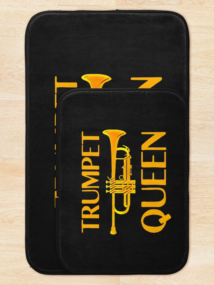 Thumbnail 5 of 6, Bath Mat, Trumpet Queen designed and sold by DesignsofNote.