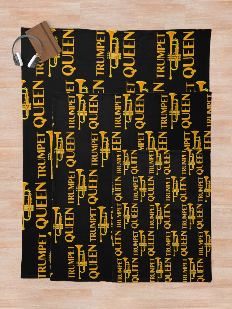 Thumbnail 5 of 6, Throw Blanket, Trumpet Queen designed and sold by DesignsofNote.