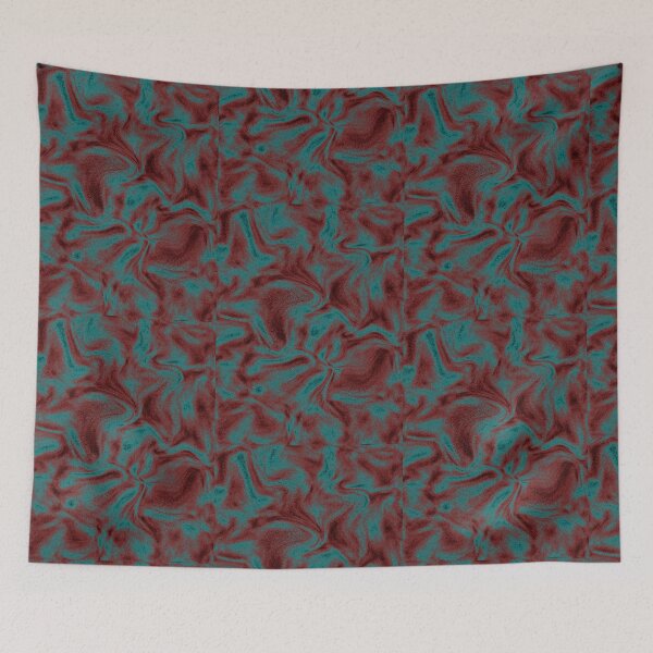 Item preview, Red Blue Abstract Tile 3D designed and sold by basitcv.