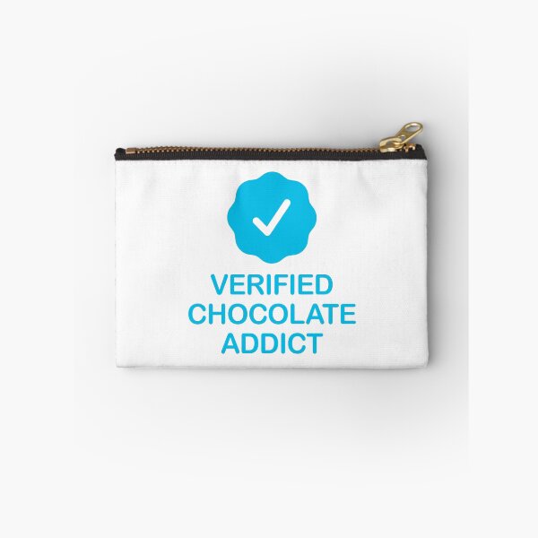 Item preview, Verified Chocolate Addict with Blue Checkmark designed and sold by ClickForMore.