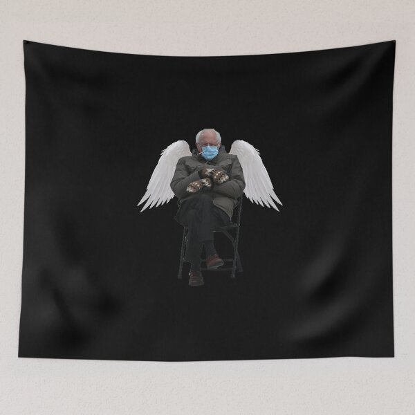 Item preview, Bernie Sanders Sitting Meme with Angel Wings and Joint designed and sold by everything4eva.