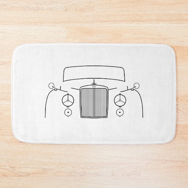 Item preview, Armstrong Siddeley Sapphire 346 1950s classic British saloon car black outline graphic designed and sold by soitwouldseem.