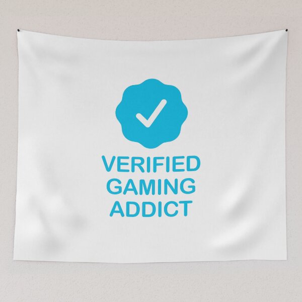 Item preview, Verified Gaming Addict with Blue Checkmark designed and sold by ClickForMore.