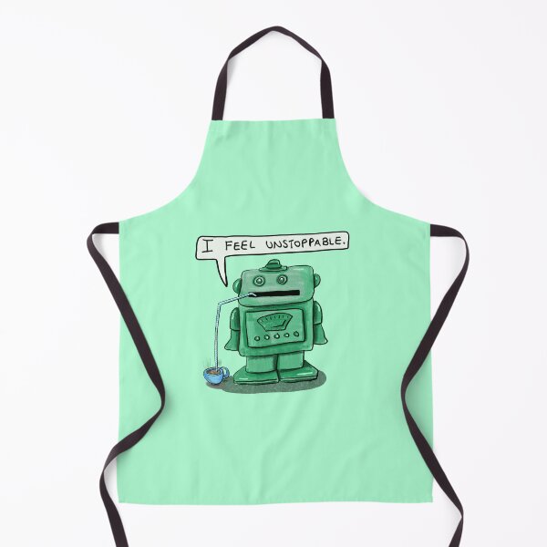 Item preview, Little Green Robot Likes Coffee: daily doodle design designed and sold by Hannah's  Doodles.