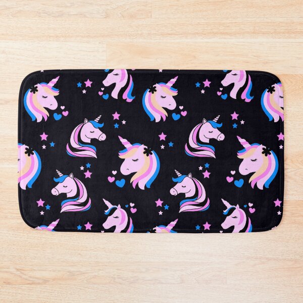 Item preview, Rainbow Unicorn Hearts and Stars in Kawaii Pink and Blue designed and sold by madtoyman.