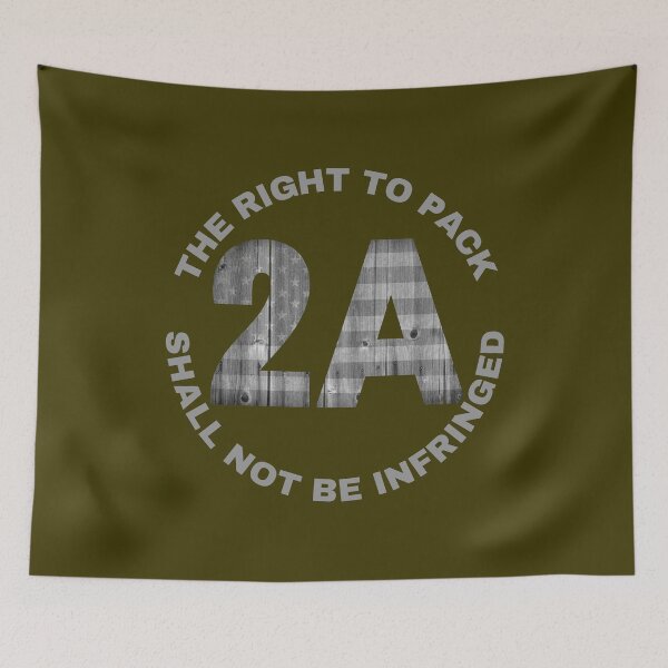 Item preview, Circular 2A Second Amendment with faded flag in text. designed and sold by EverLife.