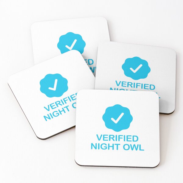 Item preview, Verified Night Owl with Blue Checkmark designed and sold by ClickForMore.