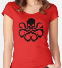 HYDRA Badge - Black Fitted Scoop T-Shirt