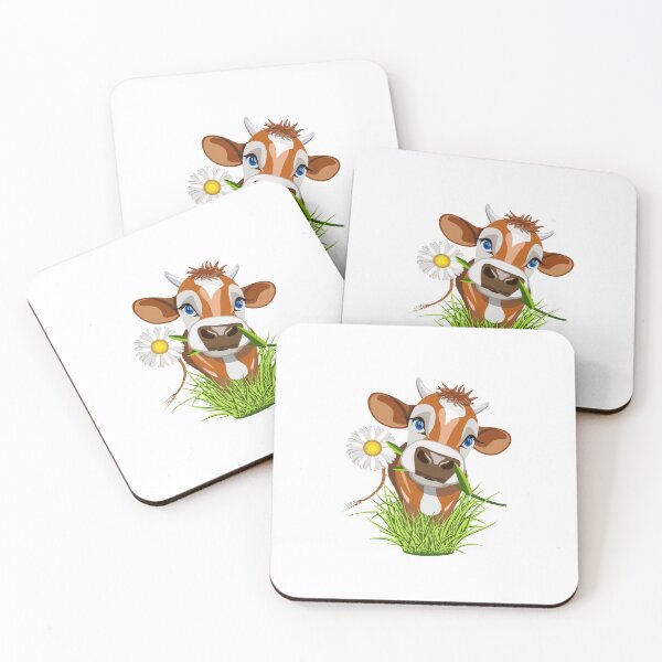 Item preview, jersey cow in grass designed and sold by lhousshop.