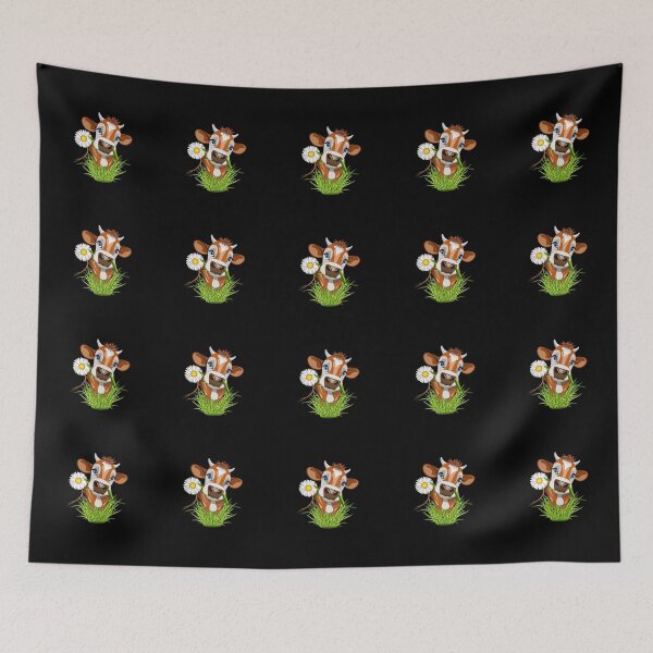 Item preview, jersey cow in grass designed and sold by lhousshop.