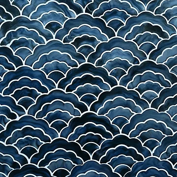 Artwork thumbnail, Japan Style Wave Pattern by JTS STORE