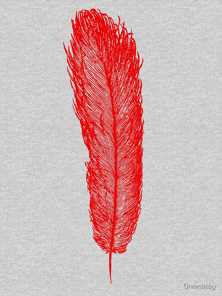 “Red Feather Art” T-shirt by Greenbaby | Redbubble