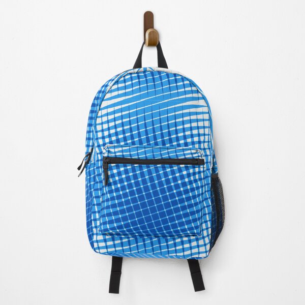 Item preview, Blue white pattern print block art designed and sold by Maanya-Tees.