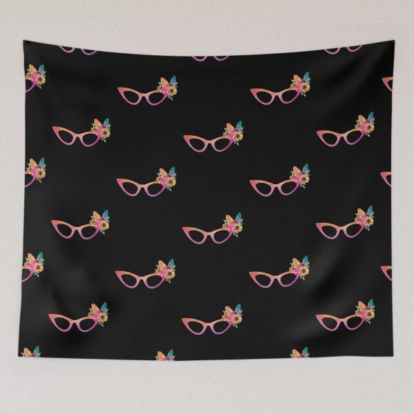 Item preview, Cat Eyeglasses With A Floral And Feather Bouquet designed and sold by Primroaddesigns.