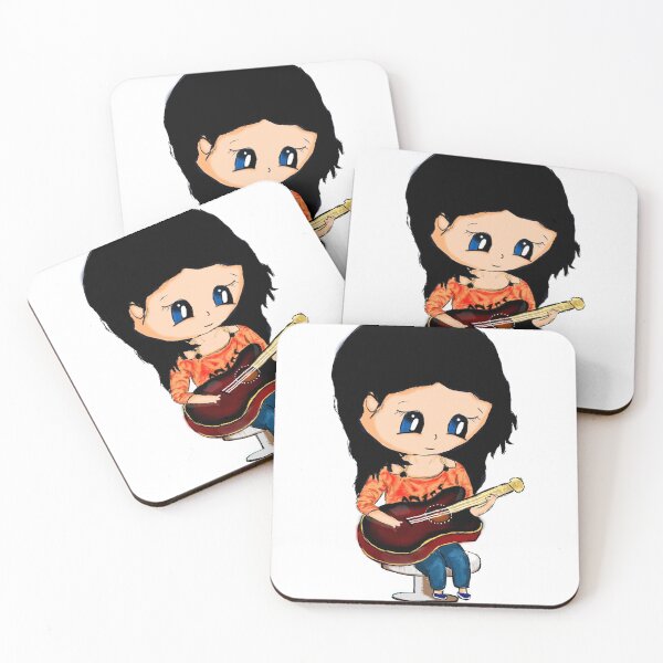Item preview, cute girl with guitar  designed and sold by MAGGIEpasta.