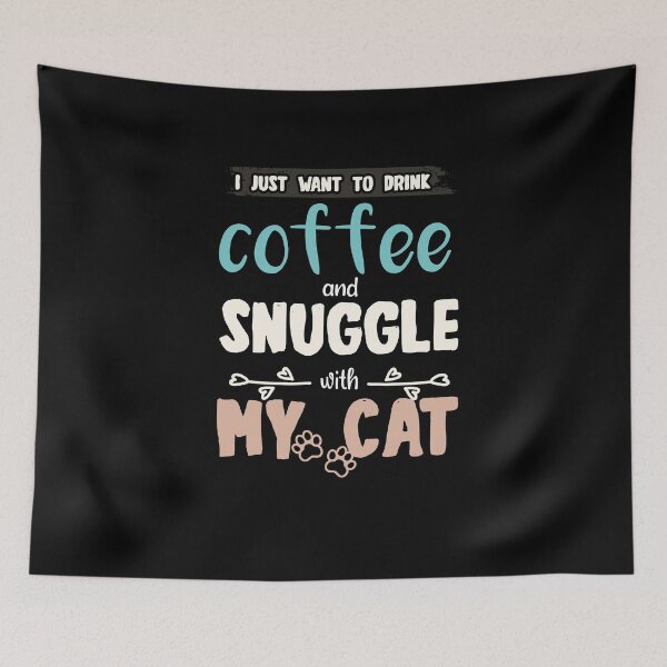 Item preview, I just want to drink coffee and snuggle with my cat t-shirt  designed and sold by Perfectstyles.