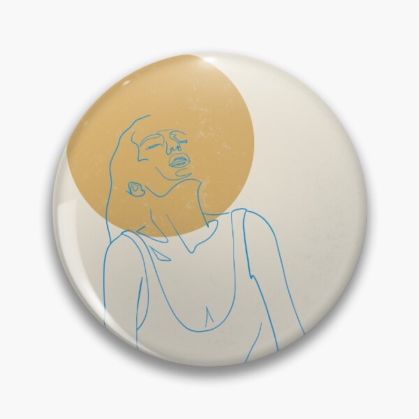 Item preview, Modern Line Drawing In Blue | Sun Salutation designed and sold by Gallerisa.