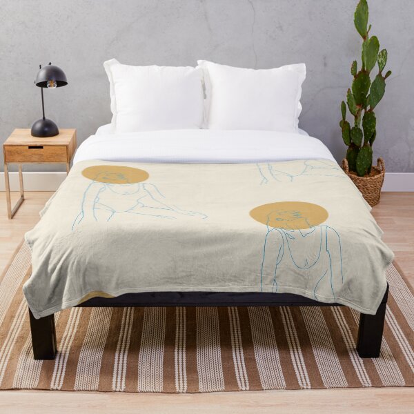 Item preview, Modern Line Drawing In Blue | Sun Salutation designed and sold by Gallerisa.