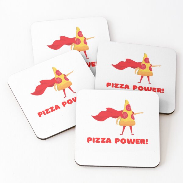 Item preview, Pizza Power! (White) designed and sold by GoodMoodFood.