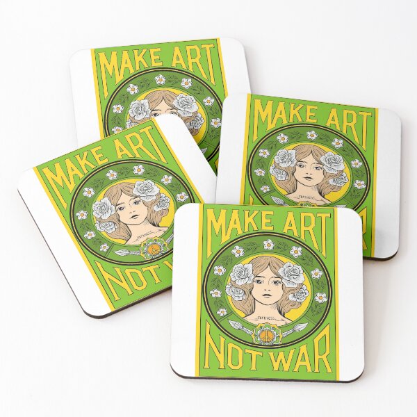 Item preview, girls make art not war designed and sold by mirthlessmaria.