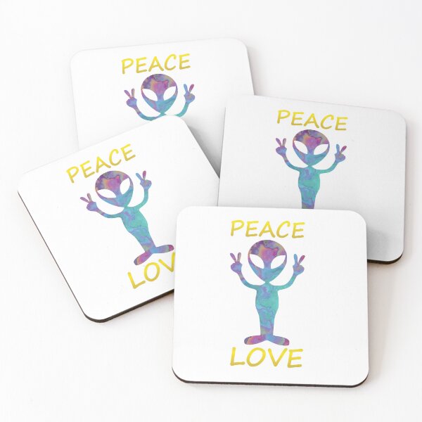 Item preview, Alien Peace and Love designed and sold by PeaceGiftsShop.