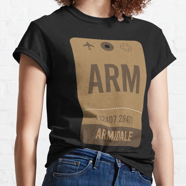 Armidale, Airport Vintage Luggage Tag Classic T-Shirt