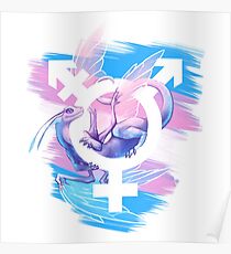 Trans Pride Dragon Poster