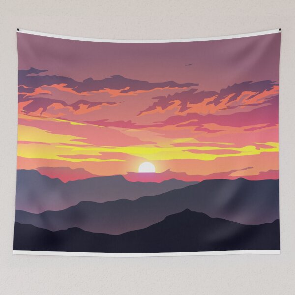 Item preview, Hand Draw Mountain Landscape Art designed and sold by JTS STORE.