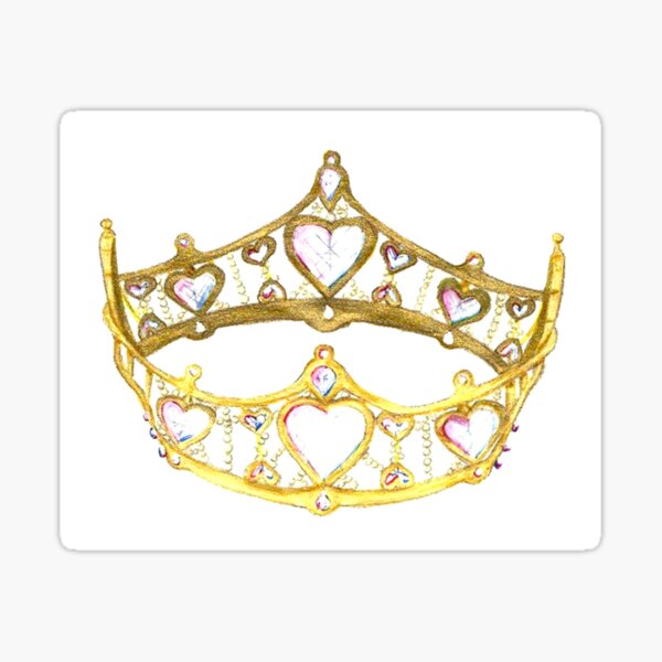 Item preview, Queen of Hearts gold crown tiara by Kristie Hubler designed and sold by kristiehubler.