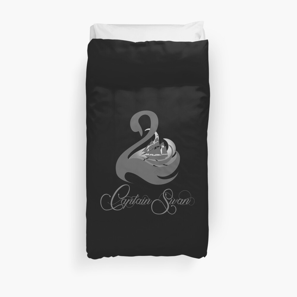 Captain Swan -Grey Duvet Cover