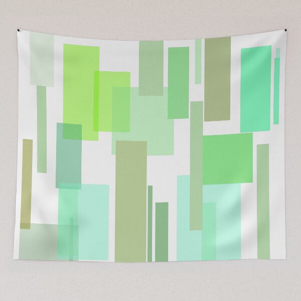 Artikelvorschau, Schattierungen von Grün Muster Block Kunst entworfen und verkauft von Maanya-Tees.