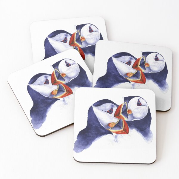 Item preview, Puffins Couple Snuggling designed and sold by MemoryMakers.