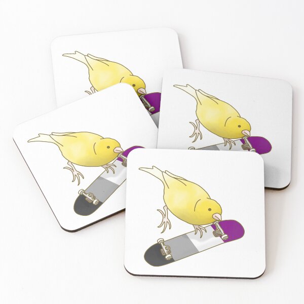 Item preview, Ace Pride Skateboard Canary designed and sold by AdoraBirdArt.