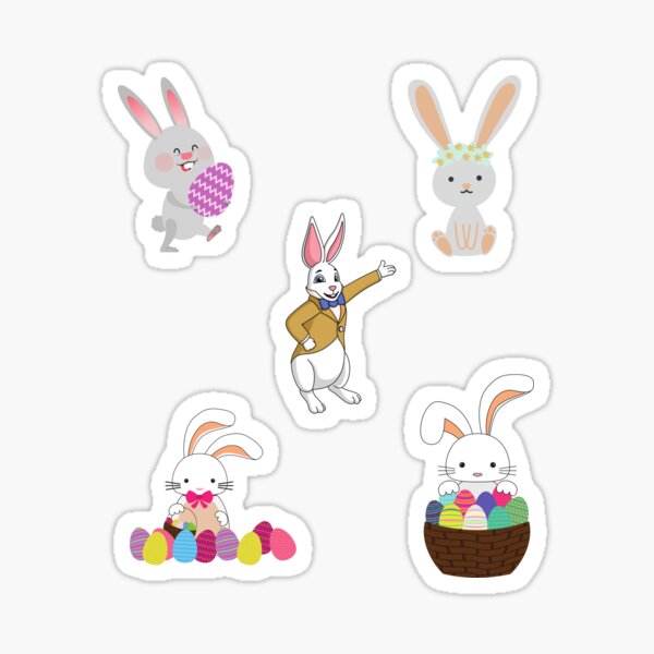 Item preview, Easter Bunny, Easter Rabbit sticker pack gifts designed and sold by fra02.