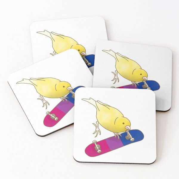 Item preview, Bi Pride Skateboard Canary designed and sold by AdoraBirdArt.